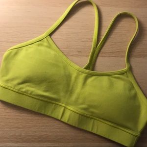 Lululemon Sports Bra In Neon Green